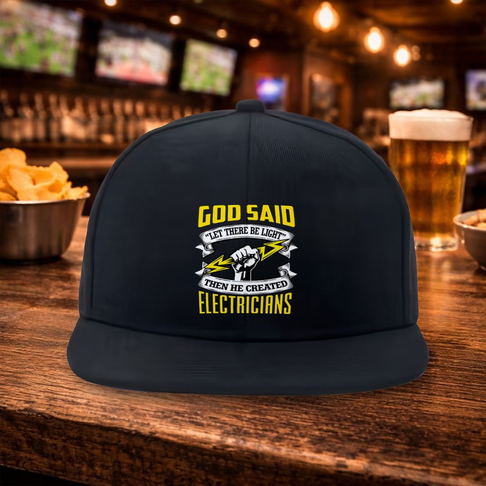 Street Fashion Theme - 2026 Electrician-Themed Printed Flat Brim Hip