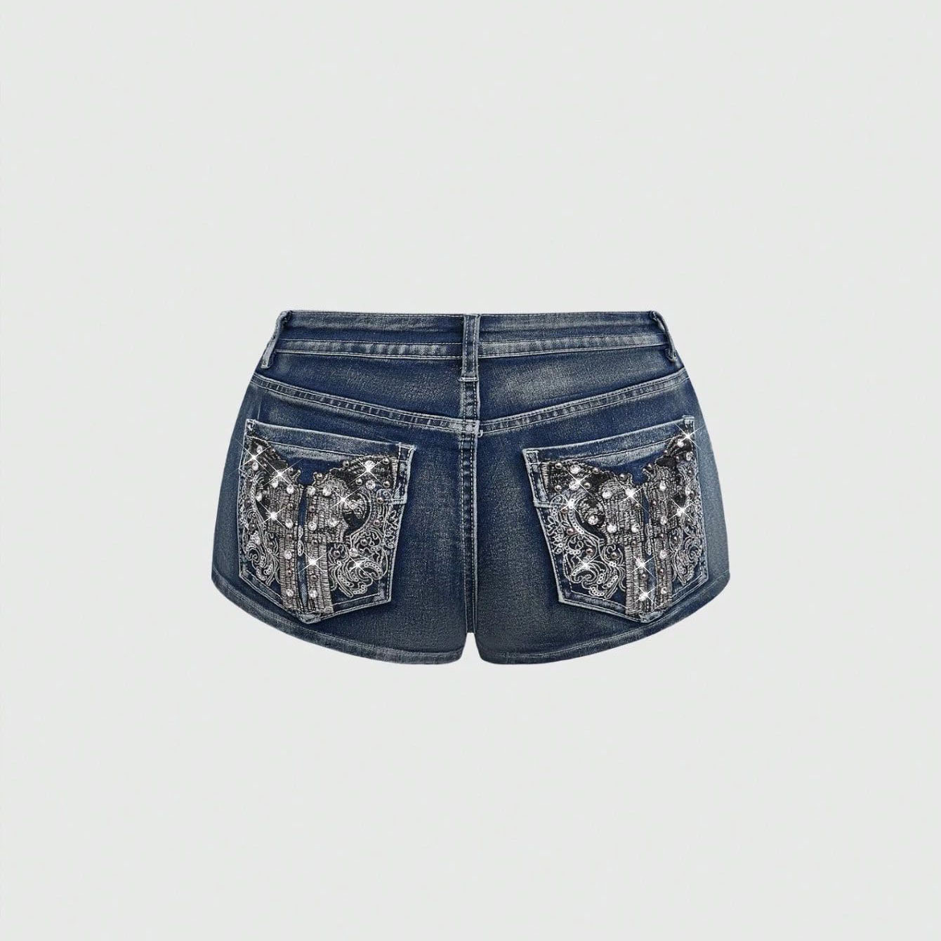 Summer Rhinestone Embroidered  - Street Fashion Jeans recension och pris
