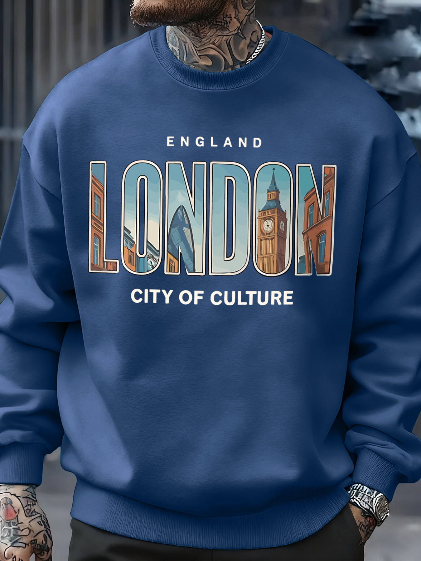 London City Pattern Sweatshirt - Street Fashion In London recension och pris