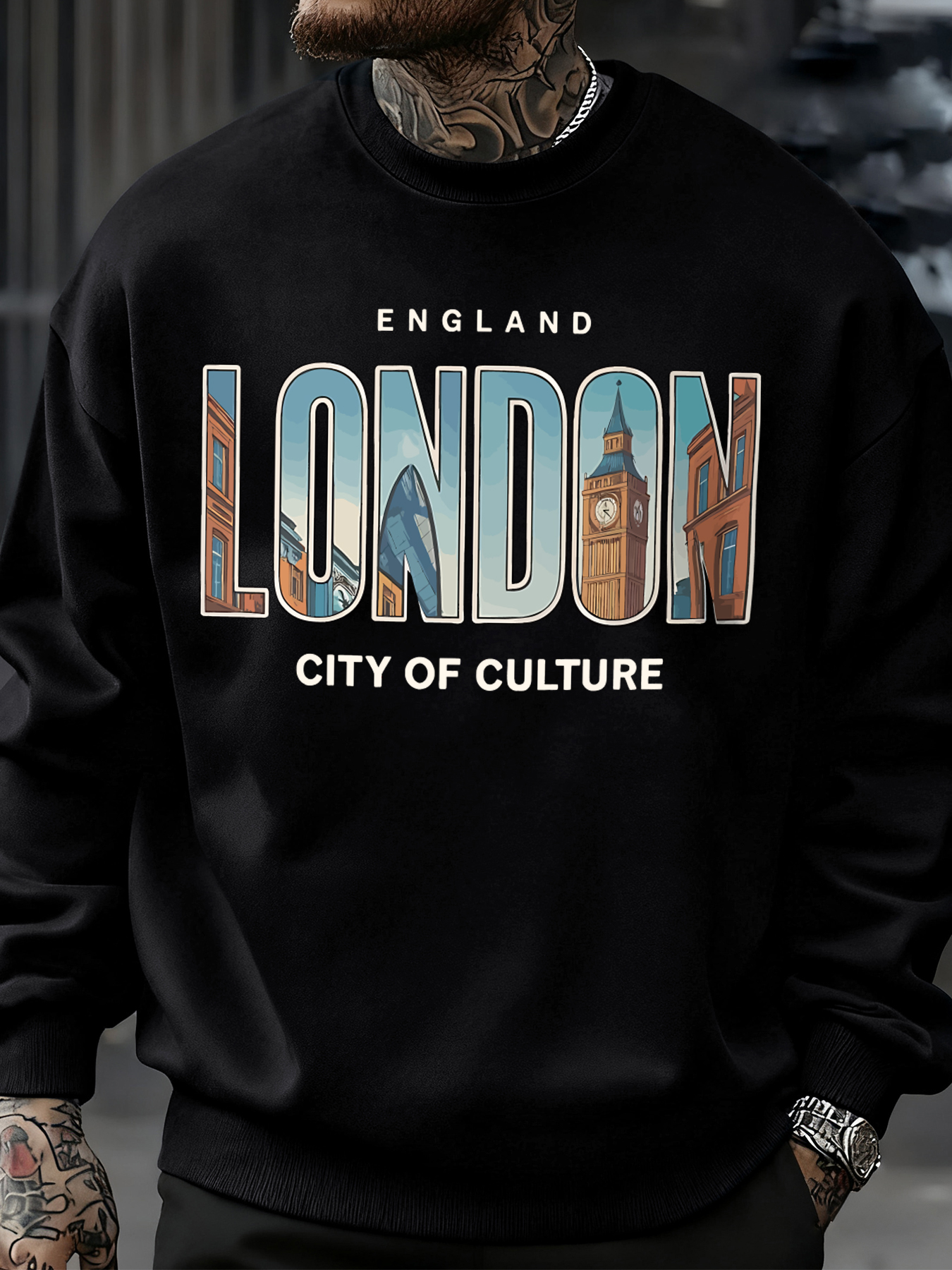 London City Pattern Sweatshirt - Street Fashion In London recension och pris