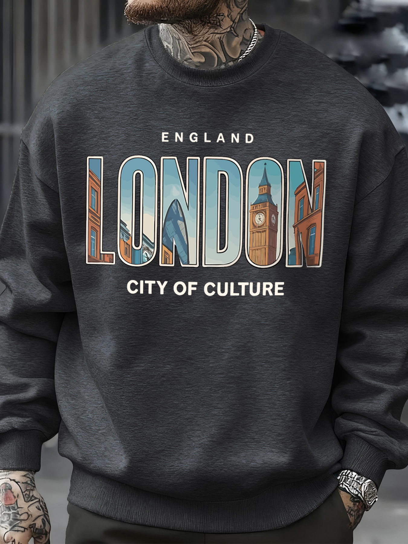 London City Pattern Sweatshirt - Street Fashion In London recension och pris