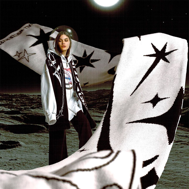 Punk Fashion Creative Striped  - Street Fashion Kpop recension och pris