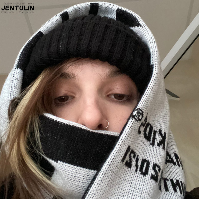 Knitted Scarf Shawl Unisex Sca - Street Fashion Kpop recension och pris