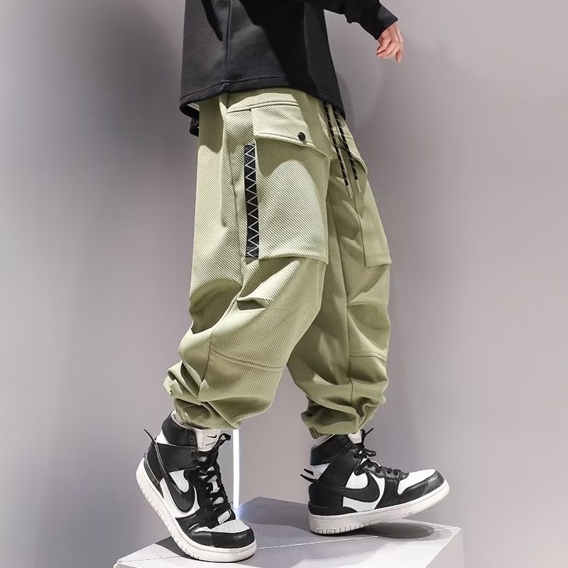 Korean Cargo Pants Men Japanes - Street Fashion Kpop recension och pris