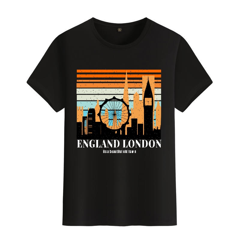 Men's Black Round-Neck Short-S - Street Fashion In London recension och pris