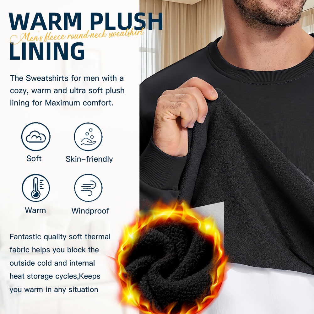 Men's Black Crew Neck Loose Sw - Street Fashion In London recension och pris