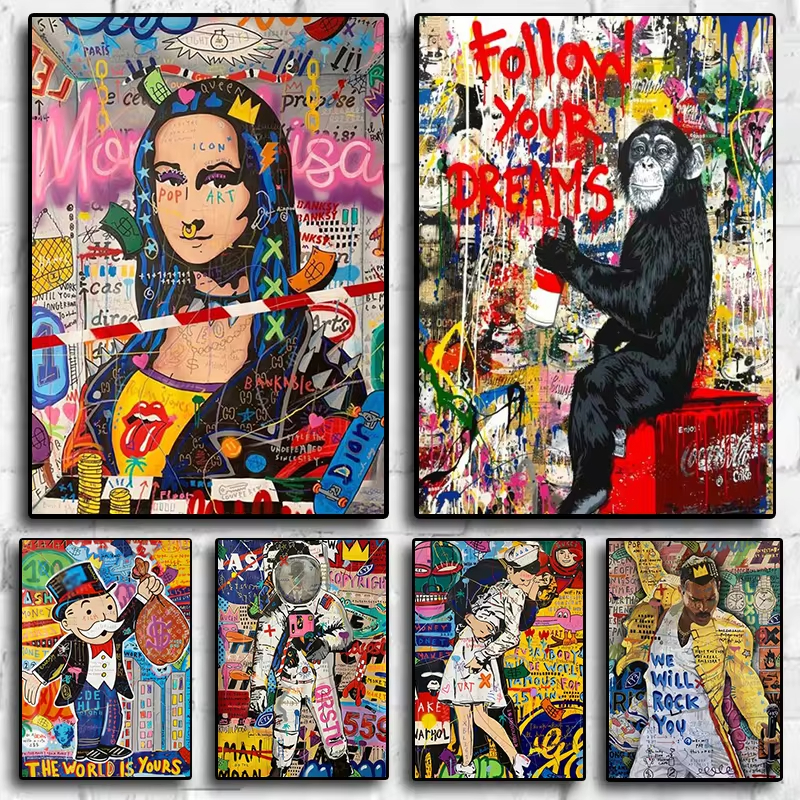 Abstract Graffiti Street Art F - Street Fashion Poster recension och pris