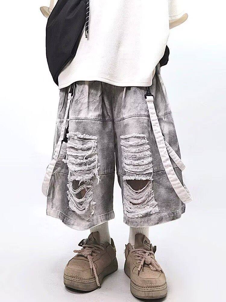 Retro Hip-hop Men's Ripped Jea - Street Fashion Jeans recension och pris
