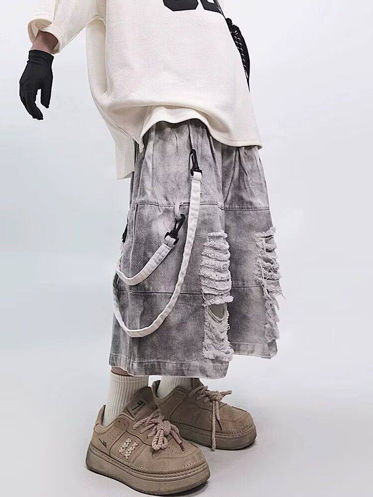 Retro Hip-hop Men's Ripped Jea - Street Fashion Jeans recension och pris